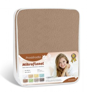 Prostěradlo Mikroflanel 90x200 hnědá Bellatex